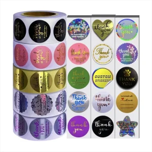 1″ 500 Labels Per Roll Thank You Supporting Seal Stickers for My Small Business Custom Printed Packaging Label Manufacturer