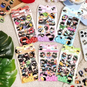 1 Sheet Per Pack Coal Ball Party Series Stickers Children’s Stickers Decals Supplies