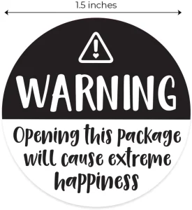 1.5 Inch Customized Color Adhesive Paper Stickers Thermal Print Technology 8 Different Happy New Year Patterns Packaging Labels