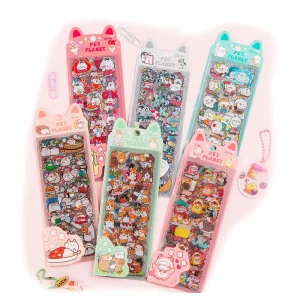 10 Sheets Pack Custom Cute Animal Cartoon Sticker Decorative Stickers Sheets for Kid Planner Mobile Phone Cup