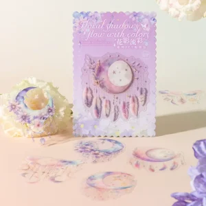 10 Sheets Per Pack of Sticker Packs Flower Shadow Flow Color Series Retro European Material Bottoming Collage Stickers