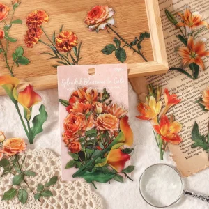 10 Stickers Per Pack Blooming Colours Collection Forest Style Floral Journaling and Scrapbooking Embellishments
