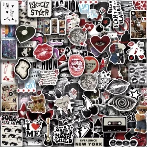 100 PCS Lovable Wind Style Downtown Girls Stickers Decorated Guitar Notebook Luggage DIY Waterproof