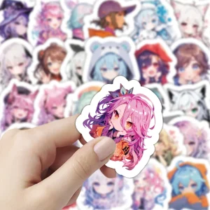 100 Pcs Bag Custom Printed Vinyl Cartoon Anime Girl Sticker Waterproof Durable Eco Friendly Home Decoration Sticker