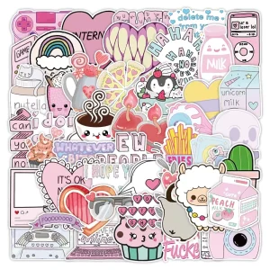 100 Pieces Waterproof Cartoon Stickers Set Laptop Guitar Luggage Fridge Waterproof