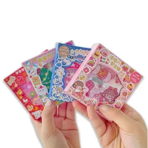 100 Sheets Cute Cartoon Stickers Sheet Custom Decorative Sticker Decals Gift Box Set Kawaii Girl Stationery Stickers for Kids