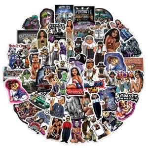 100Pcs Homies Decorative Stickers Label for Luggage Scrapbook Laptop Skateboard Helmet Waterproof Sticker