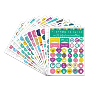 12 Sheets Desgin Monthly Weekly Daily Assorted Calendar Planner Accessories Inserts Sticker Sheet in Stock Custom Stickers