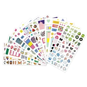 12pcs Scrapbooking Color Print Planner Sticker Custom Cute Sticker Sheet