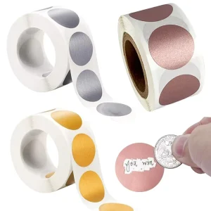 1inch 25mm Adhesive Round Scratch-Off Sticker Roll Custom Scraping Card Lucky Draw Creative Scratch Off Stickers