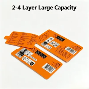 2 4 Layer Foldable Instruction Label Peelable Multi Language Sticker For Food Cosmetic Pharmaceutical Auto Export Packaging