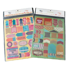 2 SHEETS Die cutting Chipboard Stickers