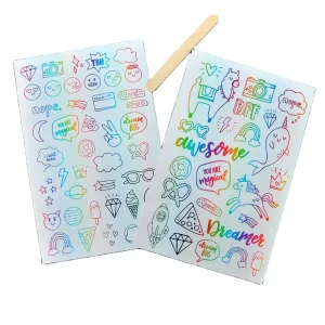 2 Sheets Cute Unicorn RUB ONS Stickers Party Supplies Scrapbooking Decoration