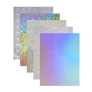 20 Sheets A4 Sticker Photo Album Printable Holographic Self-adhesive Laminating Film Glossy Repeelable Release Paper