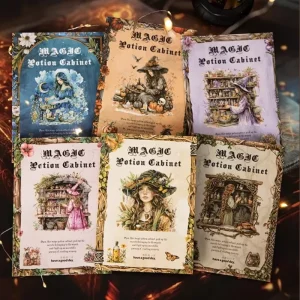 20 Sheets Magical Girl Stickers Book Aesthetic Decorative Diary Album Stationery Stick Labels Junk Journal Scrapbook Supplies
