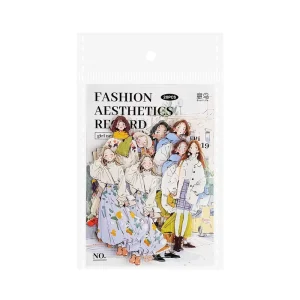 20 Sheets Per Pack PET Sticker Sheets Fashion Aesthetics Series Character themed Planner Decorations Includes 6 Designs