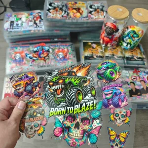 20000 Cartoon Theme Custom Anime Waterproof 16oz 20oz Tumbler Decal Transfer Printing Snow Globe Uvdtf Uv Dtf Cup Wrap