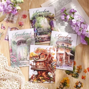 20pcs/pack PET Sticker Book My Garden Series Vintage Handbook DIY Decoration Stickers Large Capacity Material Decoration