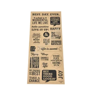 23pcs Paper Craft Life Kraft Paper Custom Stickers Set
