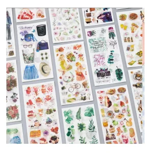 24 Design Paper Sticker Classic Retro Vintage Stickers Decor Scrapbook Stickers for Card Making Envelope Gift Journaling