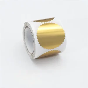 250 Stickers Roll 50MM Blank Gold Foil Labels Round Adhesive Circle Stickers for Embossing Stamp