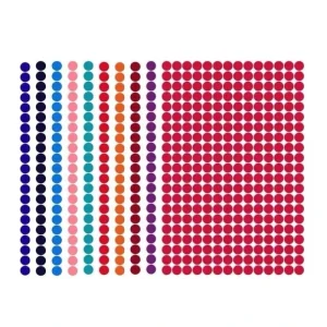 25mm Multi specification Color Self Adhesive Eco Friendly Strong Stickiness Paper Dot Stickers Blank Writable Circle Labels UV