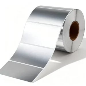 25x40mm Matte Silver PET Labels Waterproof Paper Sticker Roll for Zebra Printers and Button Badges Promotion
