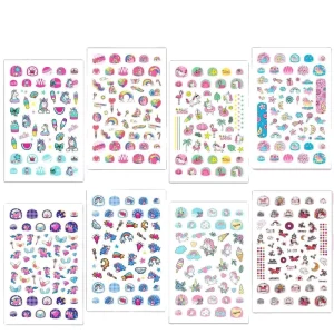 2D DIY Adhesive Nail Stickers Waterproof Plastic Design for Teenagers UV Printing Nail Beauty Gift for Art Designers