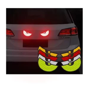 2Pcs Cute Decal Reflective Sticker Anti collision Night Vision Warning Stickers Suitable for All Cars
