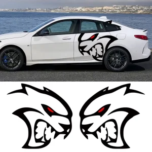 2Pcs Personalized Car Decoration Stickers Decal Wraps Vinyl Stickers Custom Size for Cars