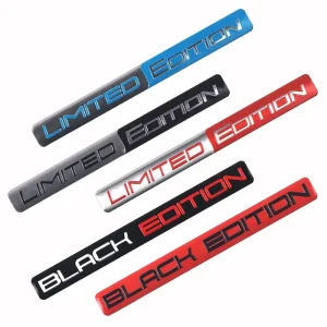 3D Aluminum Alloy Waterproof Car Body Side Fender Limited Edition Emblem Sticker for Car Styling