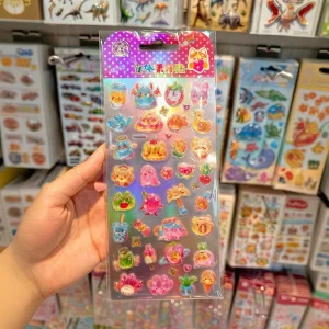 3D Bon Bon Resin Drop Stickers Cute DIY Embossed PVC Epoxy Stickers for Decoration