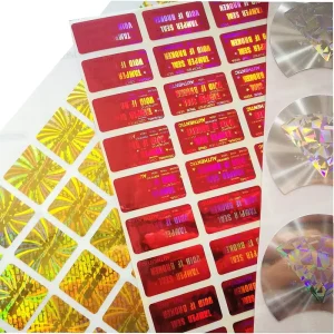 3D Custom Design Laser Micro Text Seal Hologram Security Label