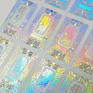 3D Laser QR Code Packaging Label Personalized Transparent Anti Counterfeit Holographic Sticker High Quality with Certification