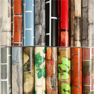 3D PVC Sticker Wallpaper Modern Anti static Moisture proof Waterproof 10 Meters Rolls for Household Administration Use