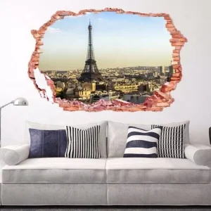 3D Self Adhesive Removable Sticker Art Decal Wall Stickers Screen Full View City Wallpaper Decor Sticker