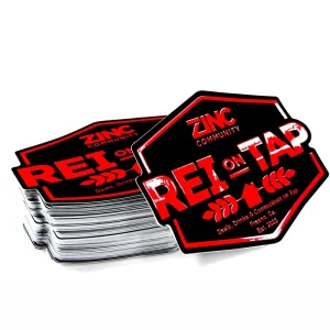 3D Spot UV Raised Glossy Varnishing Die Cut Custom Sticker Personalized Logo Waterproof Vinyl Decal Sticker for Business