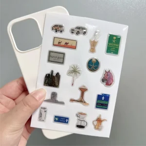 3D Stickers Custom A6 Kiss Cut Sheet Self Adhesive Waterproof 3D Epoxy Resin Stickers for Gifts