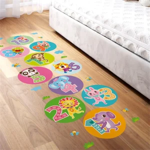 3d Indoor Decoration Anti Slip Waterproof Adhesive Vinyl Children’s Room Floor Sticker Printing
