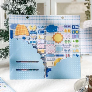 3pcs Per Pack Creative Sticker Sheets DIY Collage Planners for Students Decorative Stickers Labels and Post its