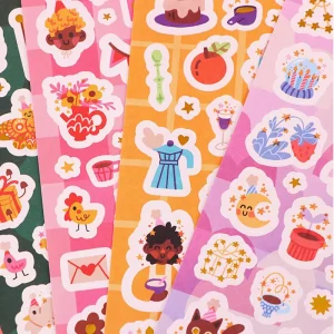 4*6inch Full Colour Printing Vinyl Sticker Sheet Waterproof Eco Friendly Custom Sticker Sheet Paper for Promotional