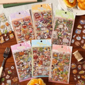 4 Stickers Per Pack Happiness Guide Series Cute for Stickers Die Cutting Printing Gloss Varnishing Holiday Decoration