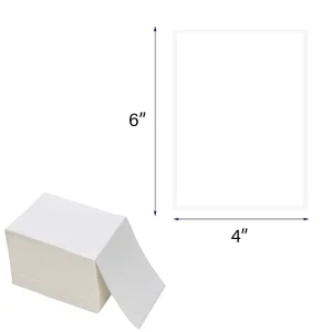 4″ X 6″ Customized Color Perforated Waterproof Paper Adhesive Sticker Direct Thermal Address Shipping Labels Promotion