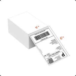 4″ X 6″ Foldable Thermal Label Self adhesive Shipping Label Customizable logo
