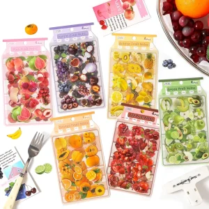 4 pieces per pack of Fruit Fun Pick up Light Cute Stickers for Children’s Handbags Pet Handbags Material