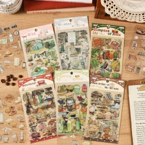 4 sheets per pack Daily Memories Notebook Series Creative cross-border children’s stickers and decals for scrapbooking