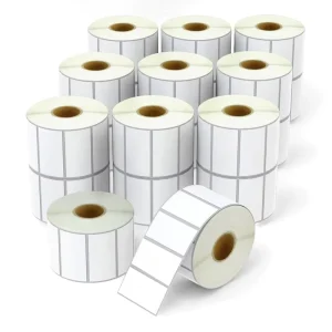 40×20 40×30 Blank Thermal Labels Stickers Customization Barcode Sticker Roll for Supermarket Shipping Cosmetic Grocery Packaging
