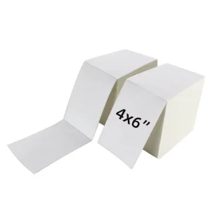 4×6 Inch Direct Thermal Labels Self-Adhesive White Thermal Shipping Labels for Barcode Address Mailing and Logistics Packaging