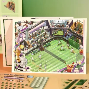 5 sheets per pack of 3D diorama stickers Hot Blood Arena Series Brand new competitive sports theme Miniature diorama stickers