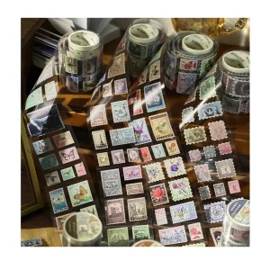 5.5*2M Stamp Stickers Paper Tape INS Style Material Paper Decorative Stickers Tape Diy for Bullet Journals Scrapbooks Calendars